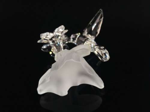 Swarovski Crystal Figurine Hummingbird on Flower 166184 RETIRED