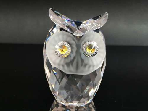 Swarovski Crystal Woodland Friends Collection - Large Owl Figurine