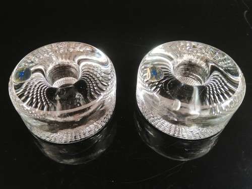 Reijmyre - Swedish Glass - Two Candelstick holders  - Sweden -