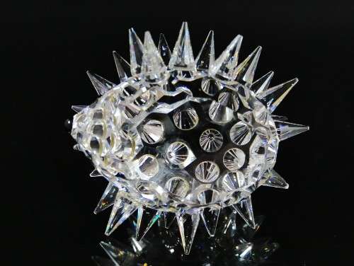 SWAROVSKI SILVER CRYSTAL ANIMAL - HEDGEHOG  OVAL MEDIUM NO WHISKERS #