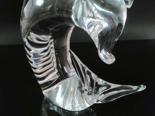 Steuben Leaping Dolphin Figurine #7880 Designed By: George Thompson