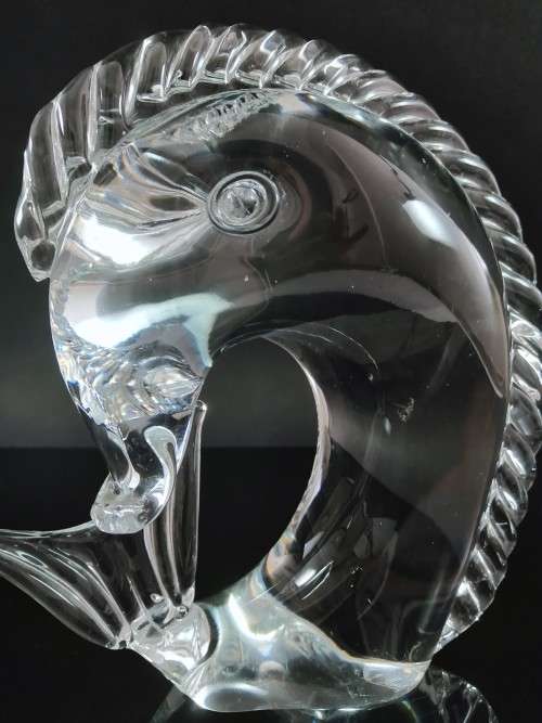 Steuben Leaping Dolphin Figurine #7880 Designed By: George Thompson