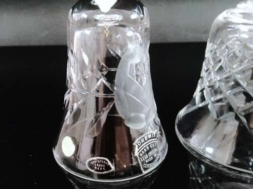 Vintage Bohemia Hand Cut Lead 24% Crystal Bell, Czechoslovakia and other