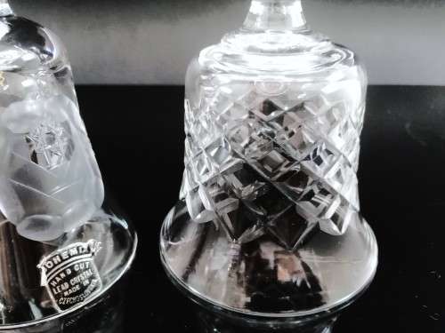 Vintage Bohemia Hand Cut Lead 24% Crystal Bell, Czechoslovakia and other