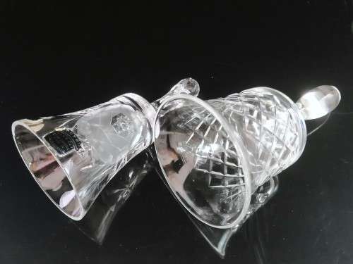 Vintage Bohemia Hand Cut Lead 24% Crystal Bell, Czechoslovakia and other