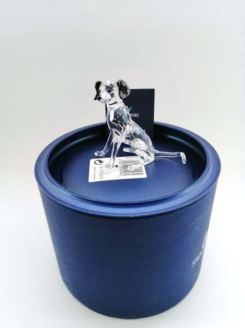 Swarovski Crystal Figurine, Dalmatian Mother, Dog Sitting