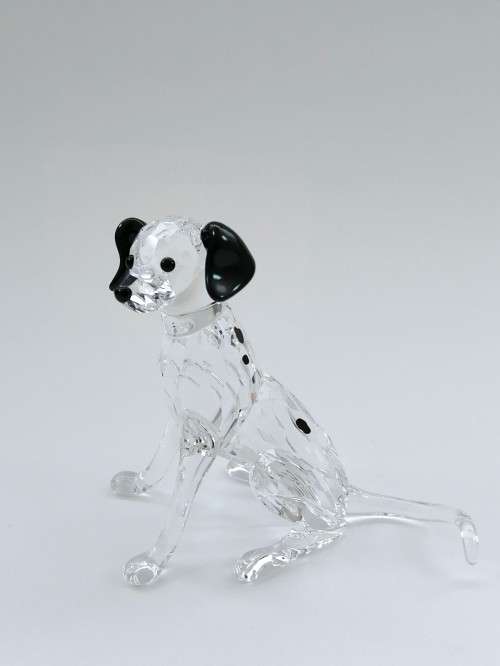 Swarovski Crystal Figurine, Dalmatian Mother, Dog Sitting