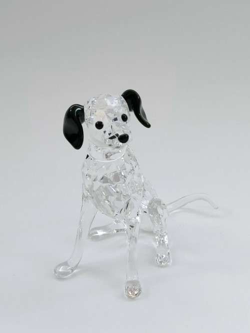 Swarovski Crystal Figurine, Dalmatian Mother, Dog Sitting