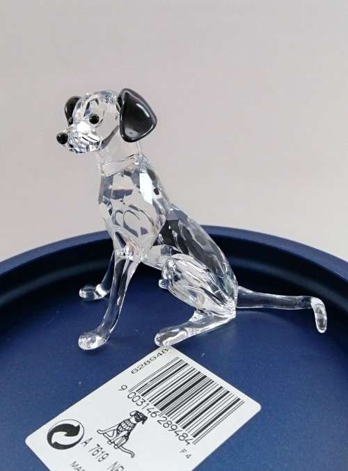 Swarovski Crystal Figurine, Dalmatian Mother, Dog Sitting