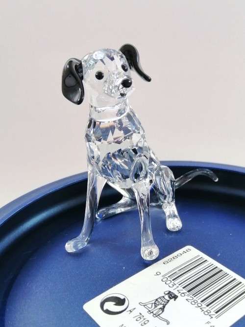 Swarovski Crystal Figurine, Dalmatian Mother, Dog Sitting