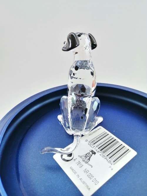 Swarovski Crystal Figurine, Dalmatian Mother, Dog Sitting