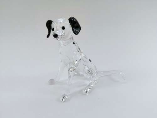 Swarovski Crystal Figurine, Dalmatian Mother, Dog Sitting