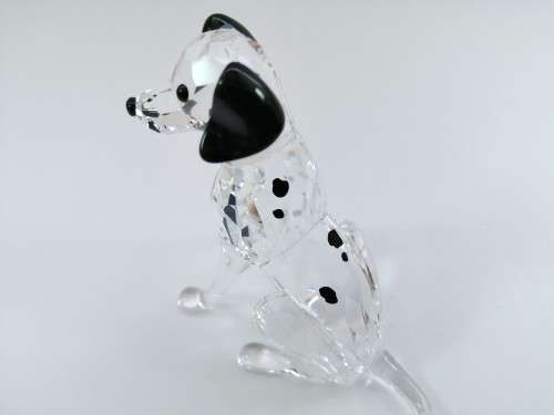 Swarovski Crystal Figurine, Dalmatian Mother, Dog Sitting