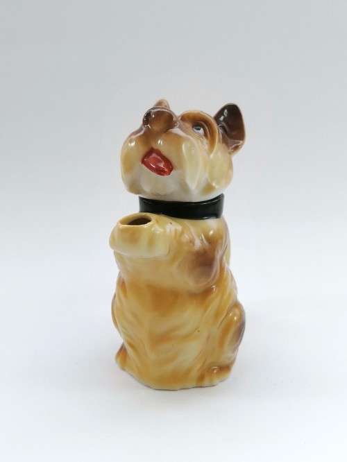 Vintage Ceramic Dog Shape Tea Pot / Lidded Milk Jug