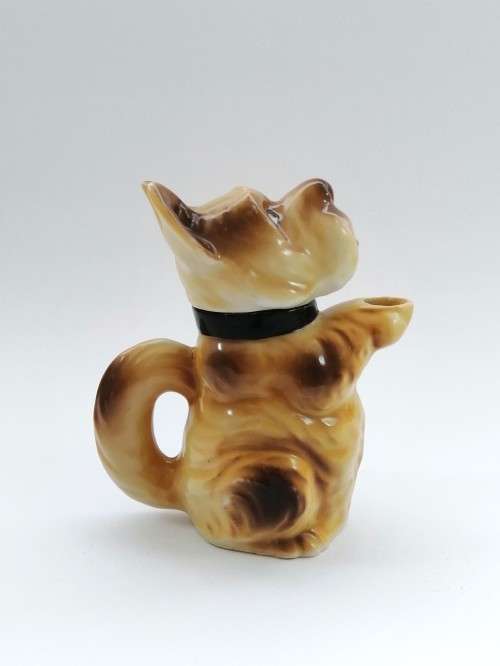 Vintage Ceramic Dog Shape Tea Pot / Lidded Milk Jug