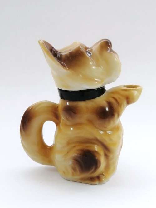 Vintage Ceramic Dog Shape Tea Pot / Lidded Milk Jug