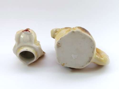 Vintage Ceramic Dog Shape Tea Pot / Lidded Milk Jug