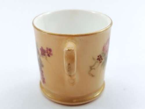 Royal Worcester miniature tankard with blush decoration