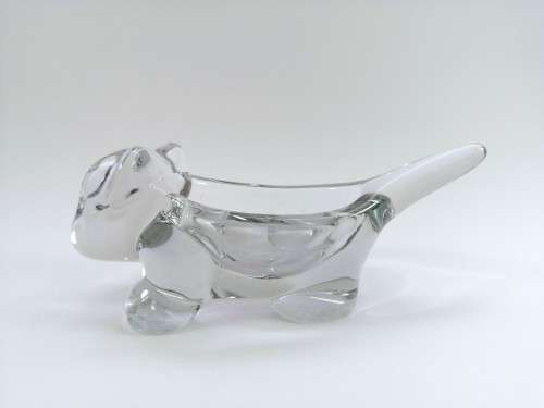 Cristal DArques 24% Lead crystal Cat Candy Dish #