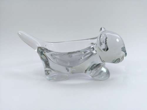 Cristal DArques 24% Lead crystal Cat Candy Dish #