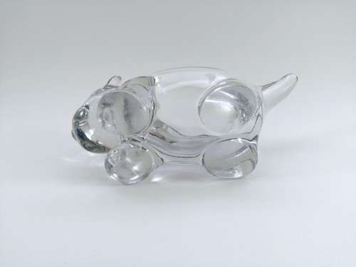 Cristal DArques 24% Lead crystal Cat Candy Dish #