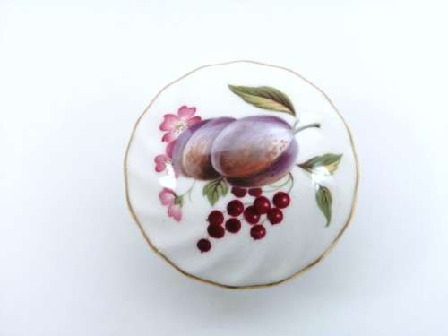 Royal Worcester  Spood Hammersley Round Porcelain Lidded Trinket Box