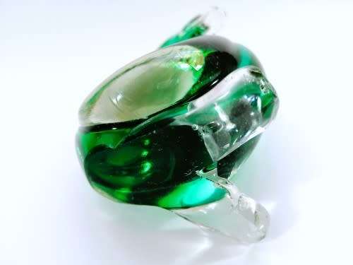 Murano Art Glass Large Green Duck Goose Bird