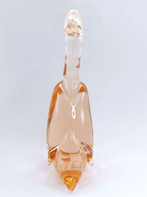 Murano Art Glass Large Pink Peach Duck Goose Bird