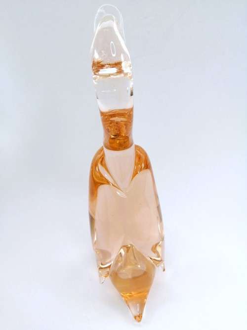 Murano Art Glass Large Pink Peach Duck Goose Bird
