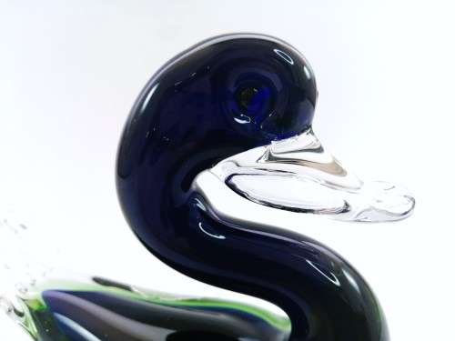 Murano Art Glass Large Green and Duck Goose Bird