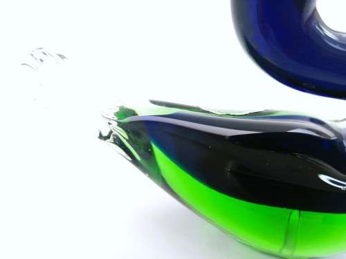 Murano Art Glass Large Green and Duck Goose Bird