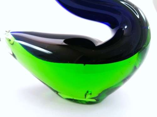 Murano Art Glass Large Green and Duck Goose Bird