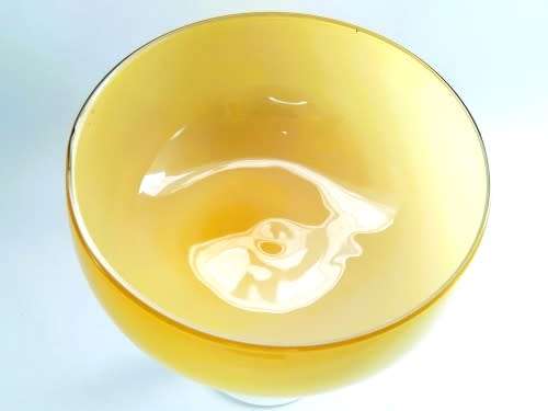 Murano large mid century glass pedestal bowl,