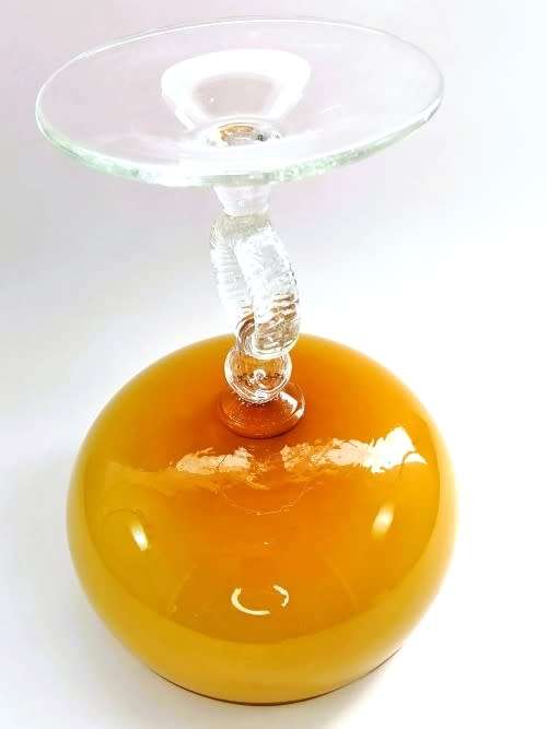 Murano large mid century glass pedestal bowl,