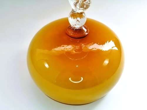 Murano large mid century glass pedestal bowl,