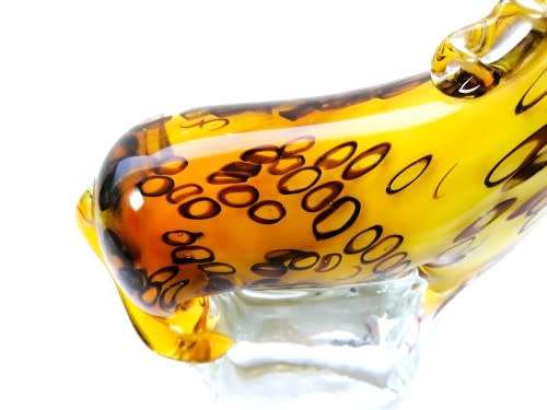 Stunning Murano ? Hand Blown Art Glass Large   Giraffe  Figurine, Brilliant Coloration.