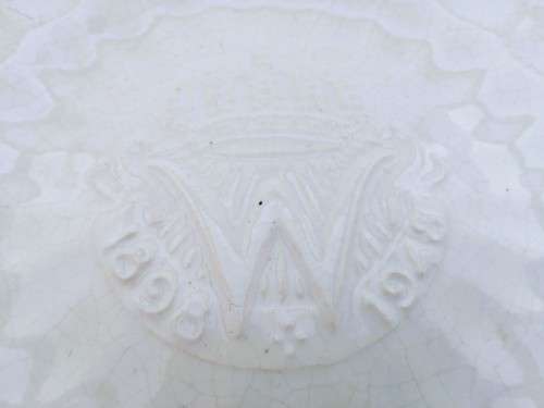 Royal Delft Wit Schotel Charger 1898-1948 Queen Wilhelmina Reign - Abdication Schaal House of Orange