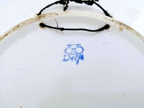 Royal Delft Wit Schotel Charger 1898-1948 Queen Wilhelmina Reign - Abdication Schaal House of Orange