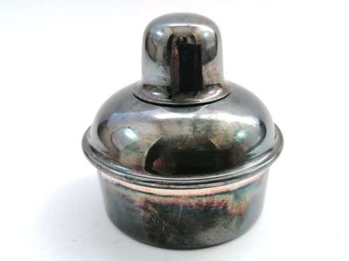 Vintage Italian Stainless Steel Inkwell