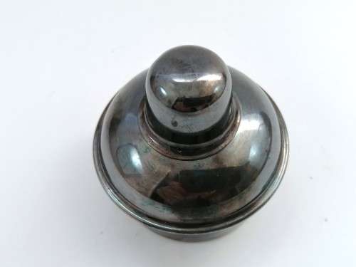 Vintage Italian Stainless Steel Inkwell