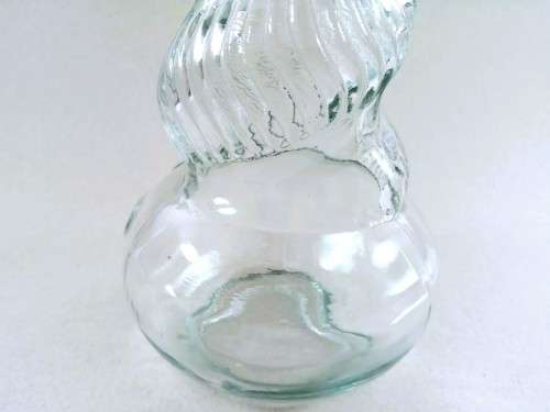 Vintage Tall Clear Twisted  Swirl Bottle
