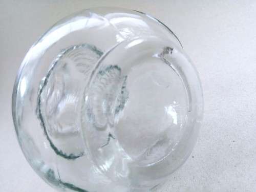 Vintage Tall Clear Twisted  Swirl Bottle