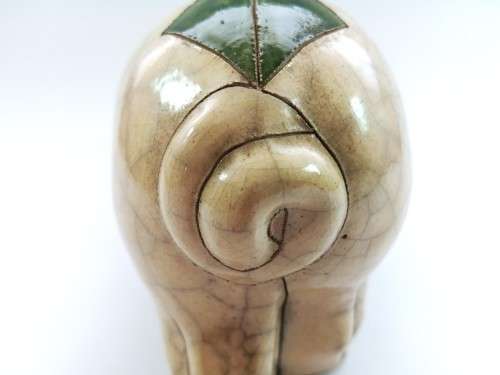 Fantastic Large Raku Pottery Pig