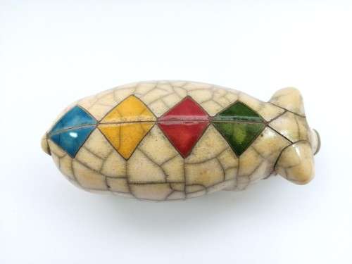 Fantastic Medium Raku Pottery Pig