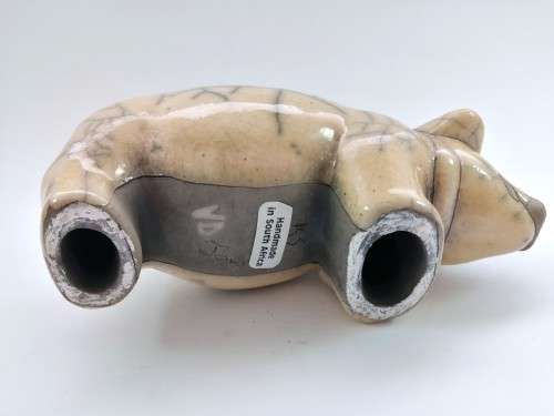 Fantastic Medium Raku Pottery Pig