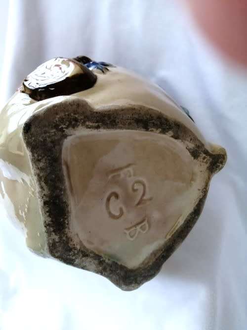 Emperor Pig Carrying a Ham- Antique Majolica Jug Pitcher French