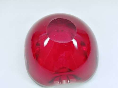 Large Murano Hand Blown Glass Red Dish Bowl