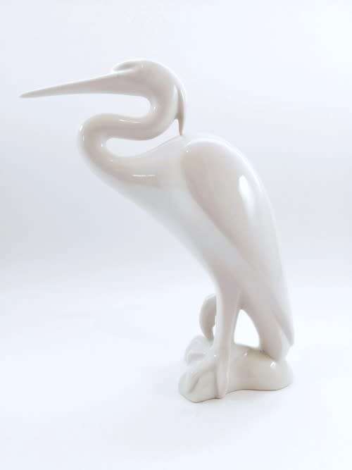 Porcelain Crane / Heron  by Peter Muller for Sgrafo Modern, Germany