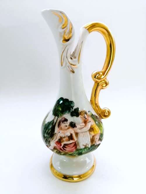 Fabulous Capodimonte Handmade Hand painted jug Vase Italy