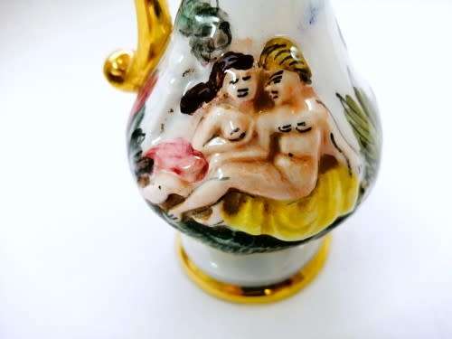 Fabulous Capodimonte Handmade Hand painted jug Vase Italy
